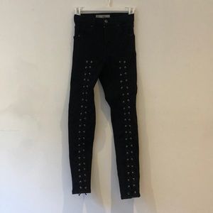 Topshop Jaime Lace Up Jeans